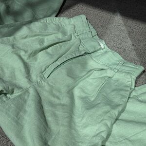 Abercrombie & Fitch Light Green Linen Trousers